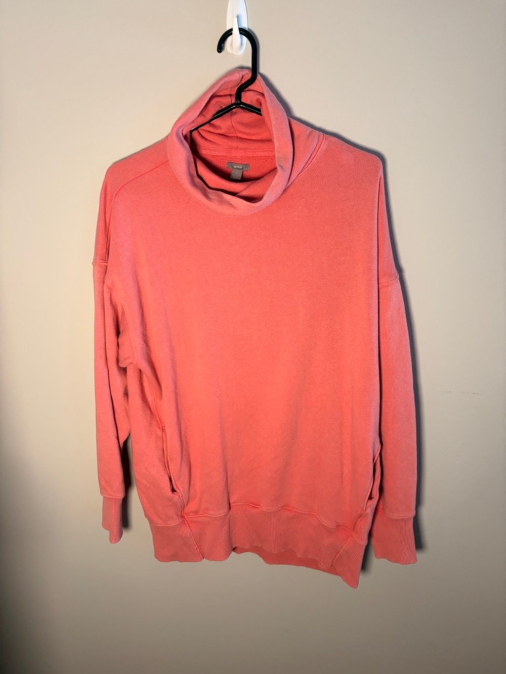 aerie Coral Pink Cowl Neck Pullover